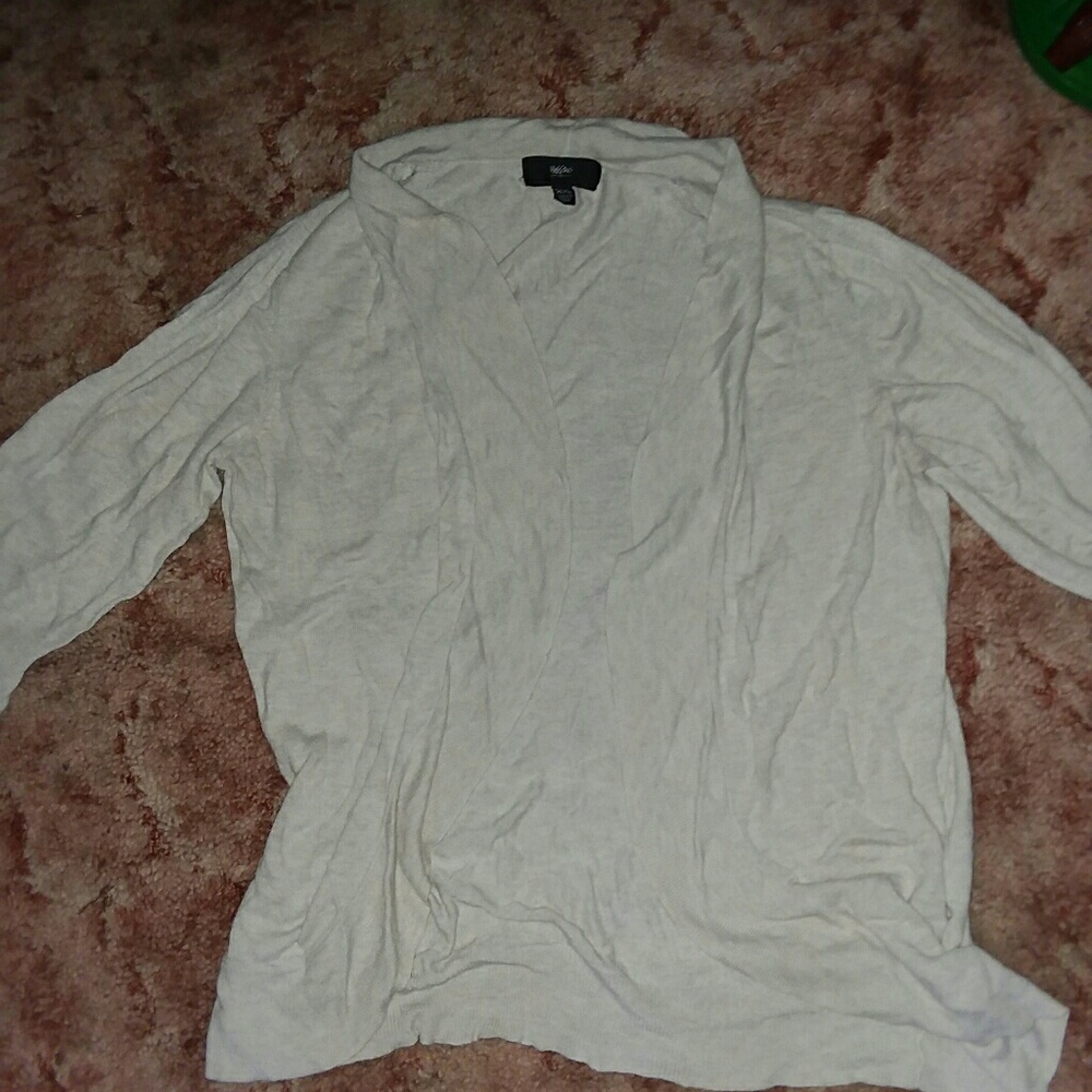 Mossimo cream open front cardigan xxl